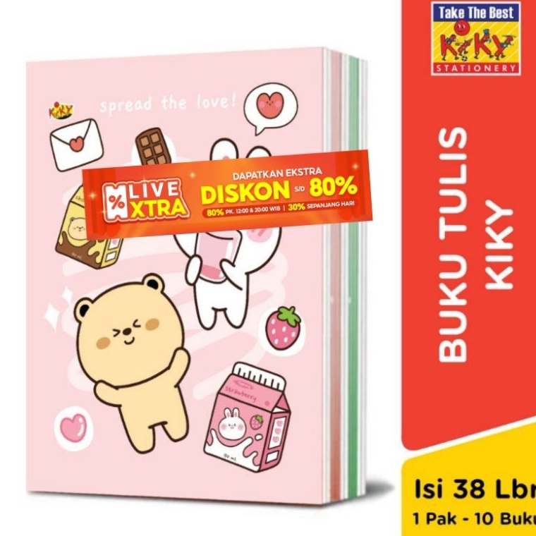 

KODE N9X Buku Tulis KIKY 38 Lembar Pak 1 Buku