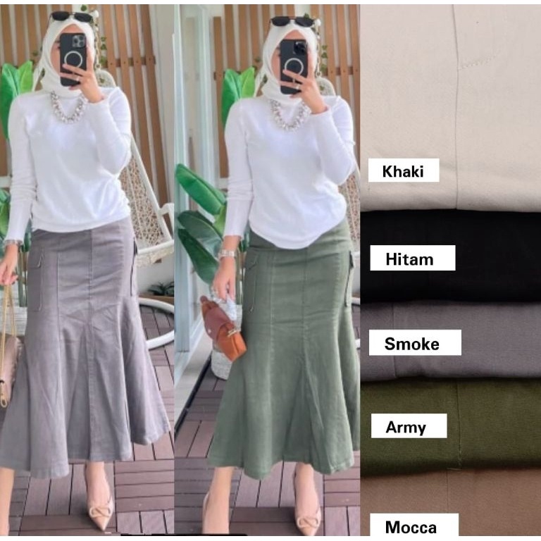 KODE P73H Rok Duyung Kanvas Twill Shirt Kargo Wanita