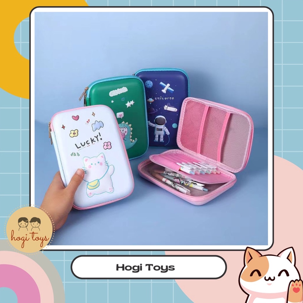 

KODE B58W Kotak Tempat Pensil Anak 3D Timbul Mirip Smiggle Impor Hardcase Besar