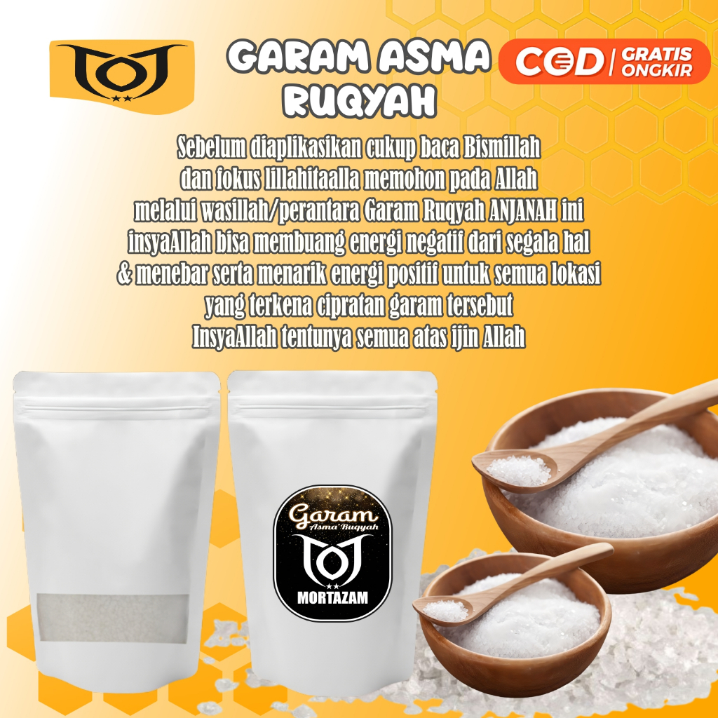 

Mortazam Garam Ruqyah Asma Original Terlaris dan termurah, pembuka aura & solusi tempat usaha sepi