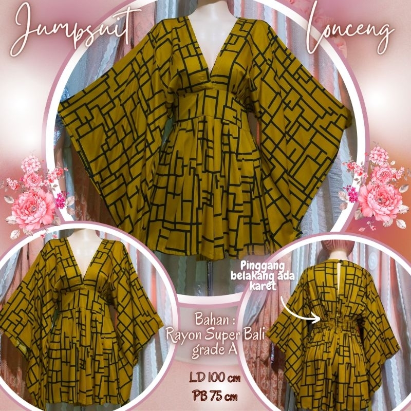 Jumpsuit Lonceng //Jumpsuit celana pendek //Jumpsuit Luna Bali //Jumpsuit Bali