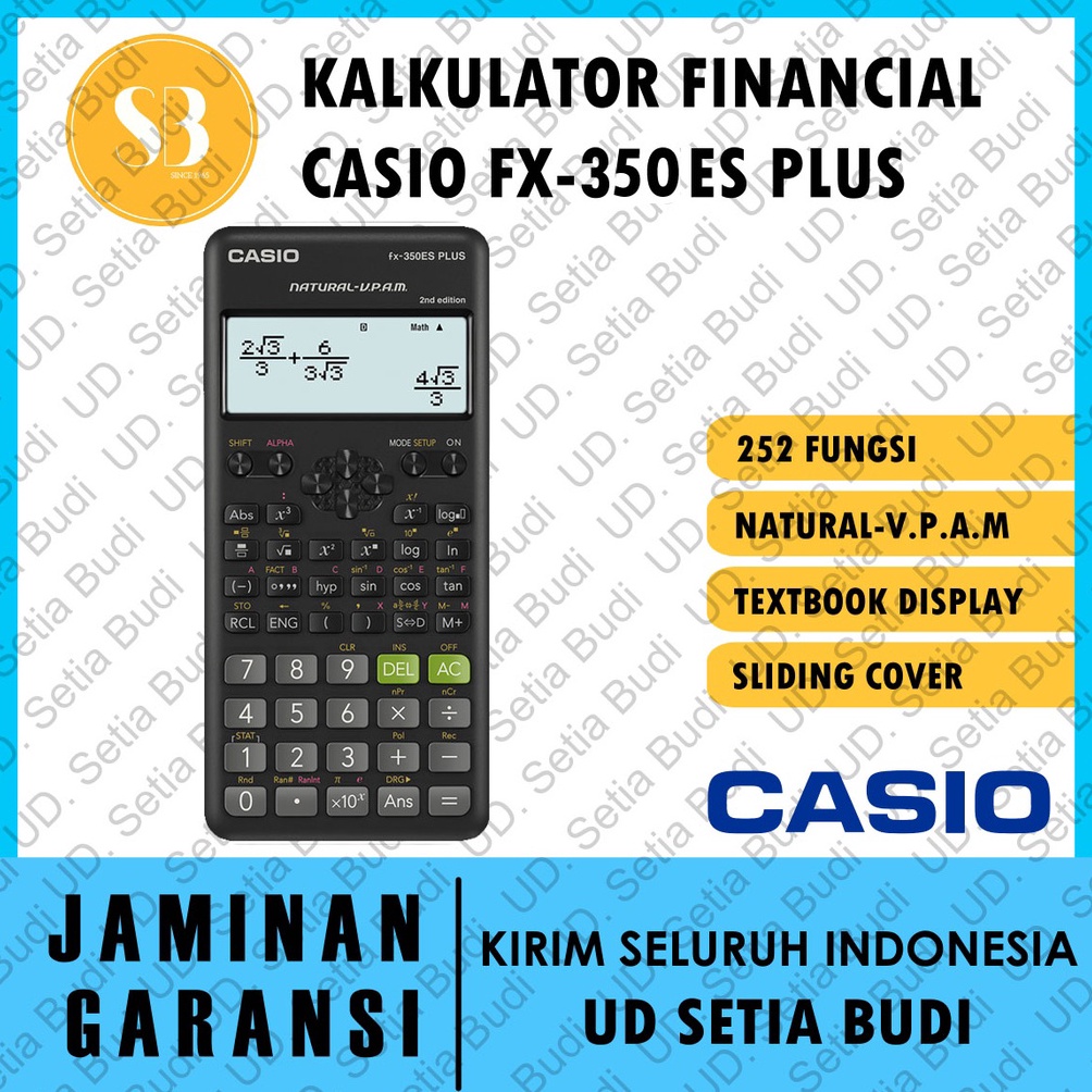 

KODE P62H Kalkulator Scientific CASIO FX35ES Plus Asli dan Bergaransi 35 ES