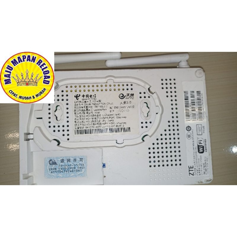 ZTE EPON F450 (Tanpa Adaptor)