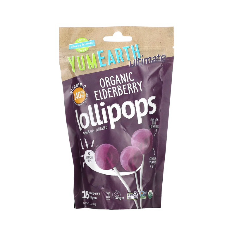 

Yumearth Ultimate Organic Elderberry 15 Lollipops 93 g