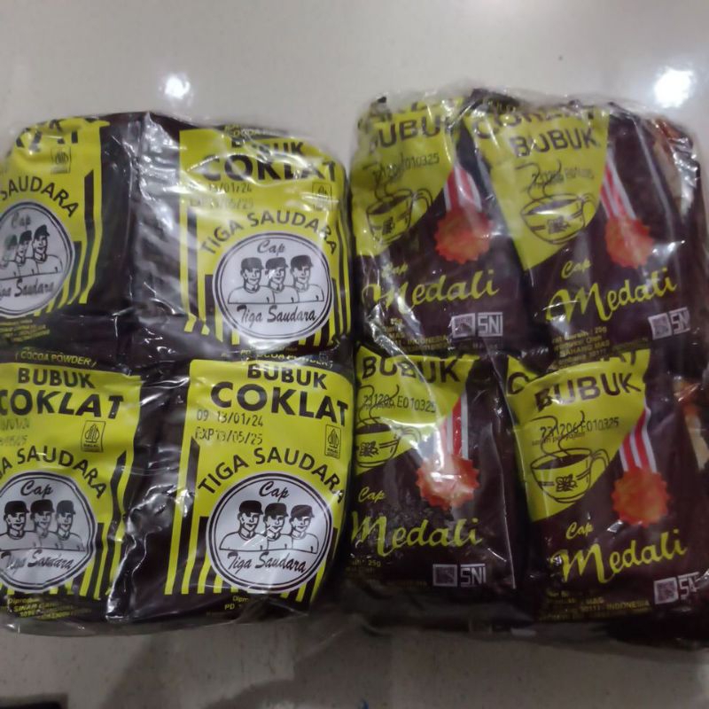 

coklat bubuk medali/tiga saudara @25g