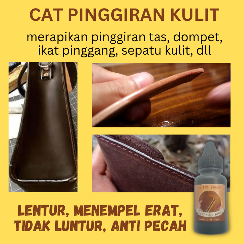 Cat Pinggir Veter Pinggiran Tas Dompet Ikat Pinggang Sabuk Kulit Leather Edge Veter Paint