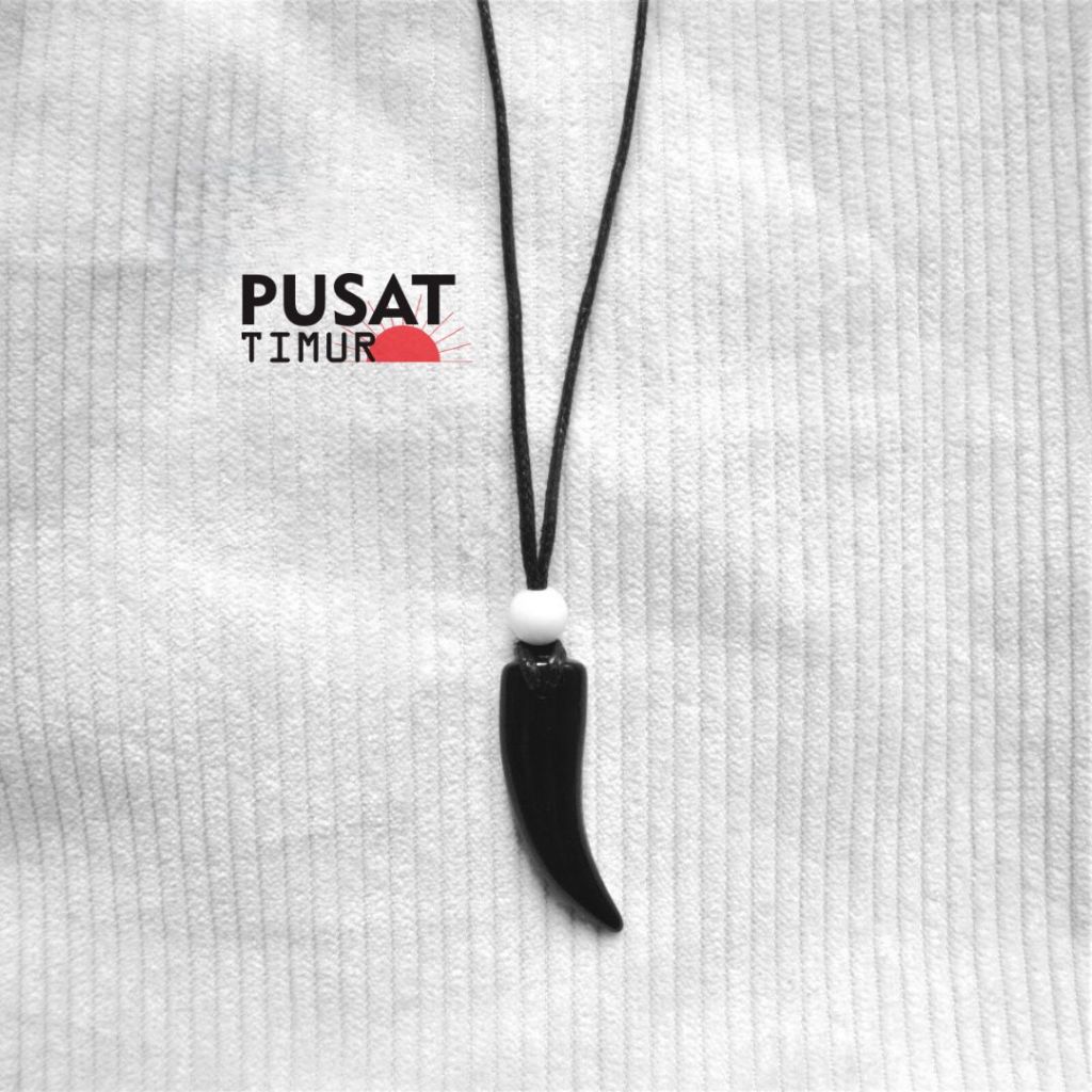 Kalung Etnik Bandul Taring | Kalung Fashion Pria | Kalung Model Taring Macan | PUSAT TIMUR