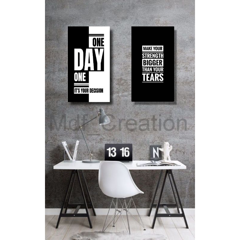 Hiasan Dinding Kata Motivasi Ruang Belajar/Ruang Kerja