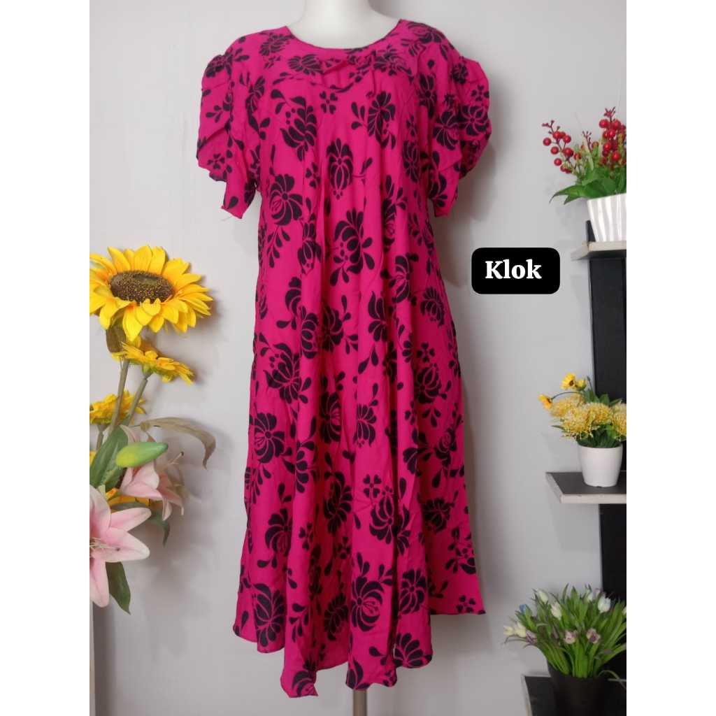 Daster Wanita Lengan Pendek Baju Tidur Dres Wanita Daster Standar Daster Santai Baju Daster Rayon Wa