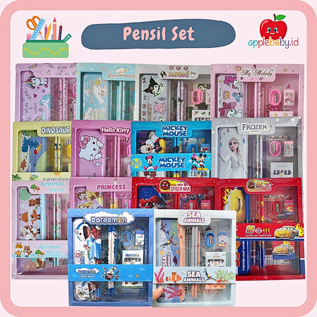 

Pensil Set Anak Perlengkapan Sekolah Anak Set Alat Tulis Set Kotak Pensil dan Pensil Satu Set