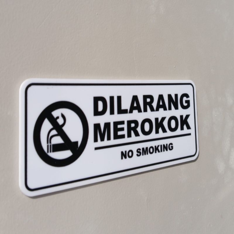 Signboard Dilarang Merokok | Dilarang Merokok | Sign No Smoking Acrylic Tempel