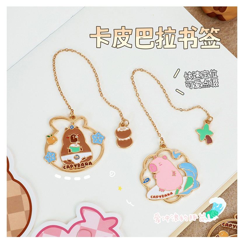 

Pembatas Buku Book Metal Clip Capybara Bookmark Import