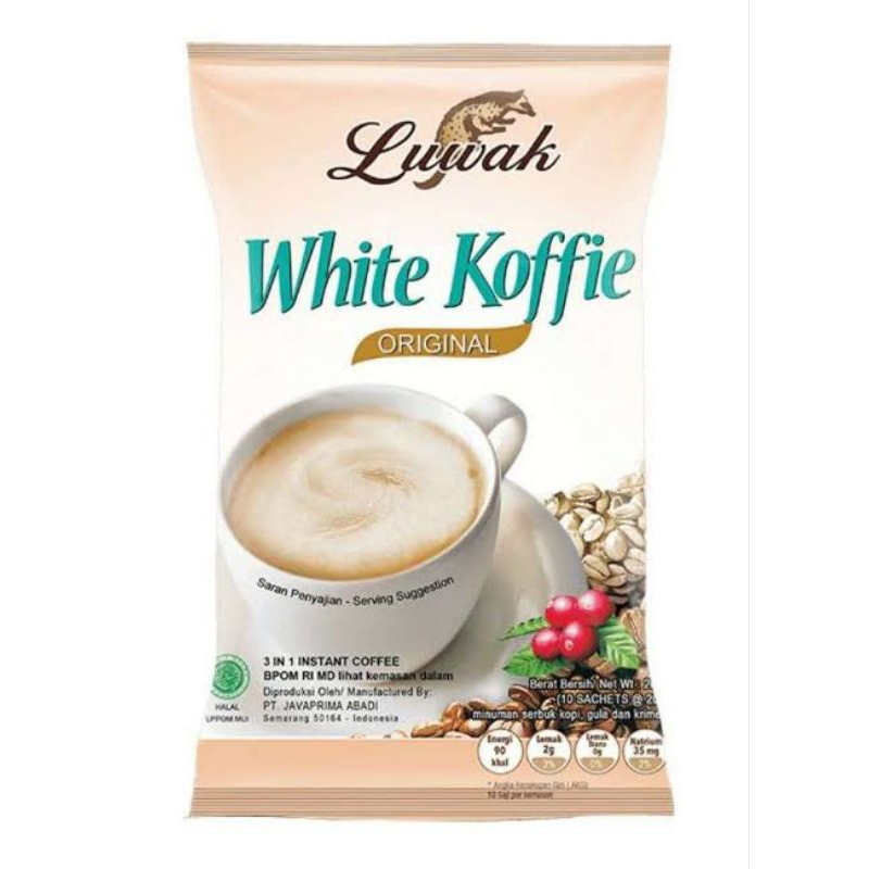 

Kopi Luwak white coffee 1 renceng (10sachet)