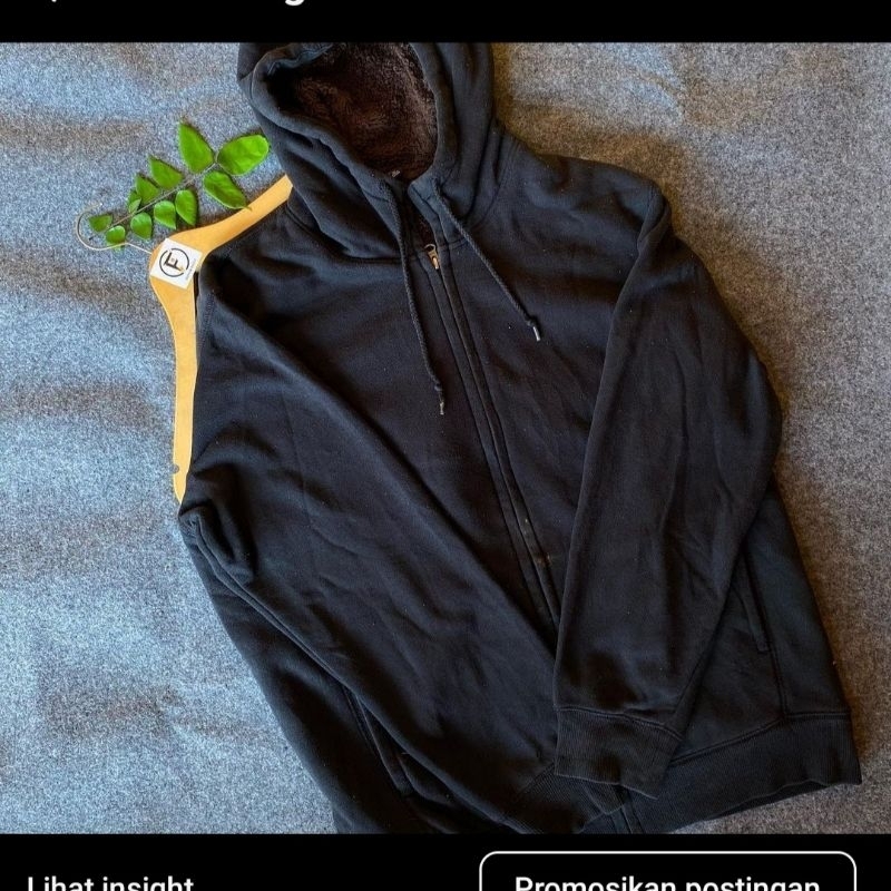 hoodie uniqlo sherpa thrift original