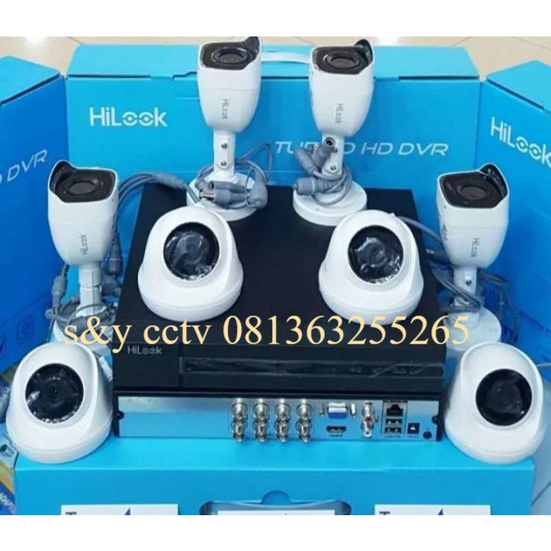 paket cctv hilook 8 vhanel lengkap tinggal pasang