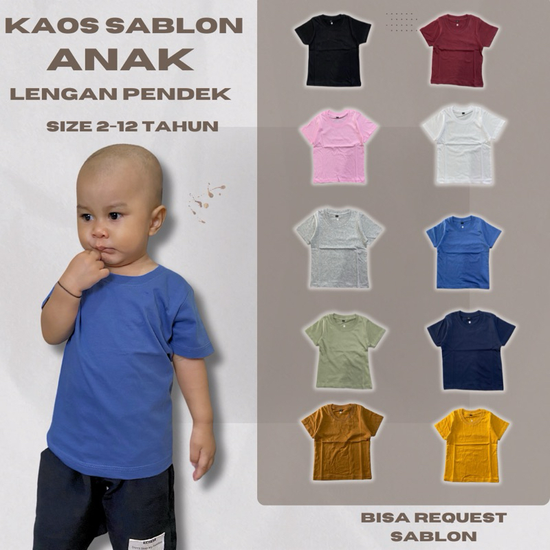 BAJU SABLON ANAK / REQUEST SABLON / CUSTOM SABLON BAJU ANAK