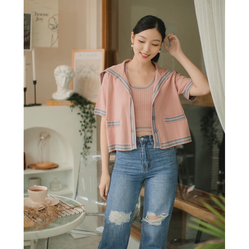 BEBEPLUM HARAJUKU - Short Sailor Top Strawberry