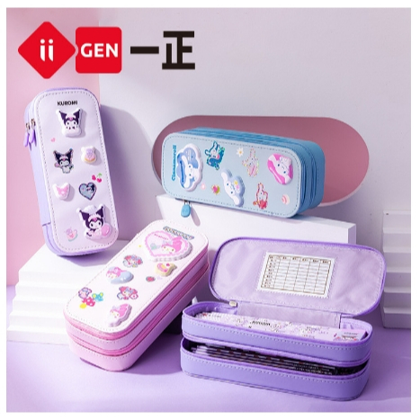 

TEMPAT PENSIL SANRIO DIY STIKER 3D / KOTAK PENSIL ORIGINAL SANRIO 2 TINGKAT CINNAMOROL MELODY KUROMI