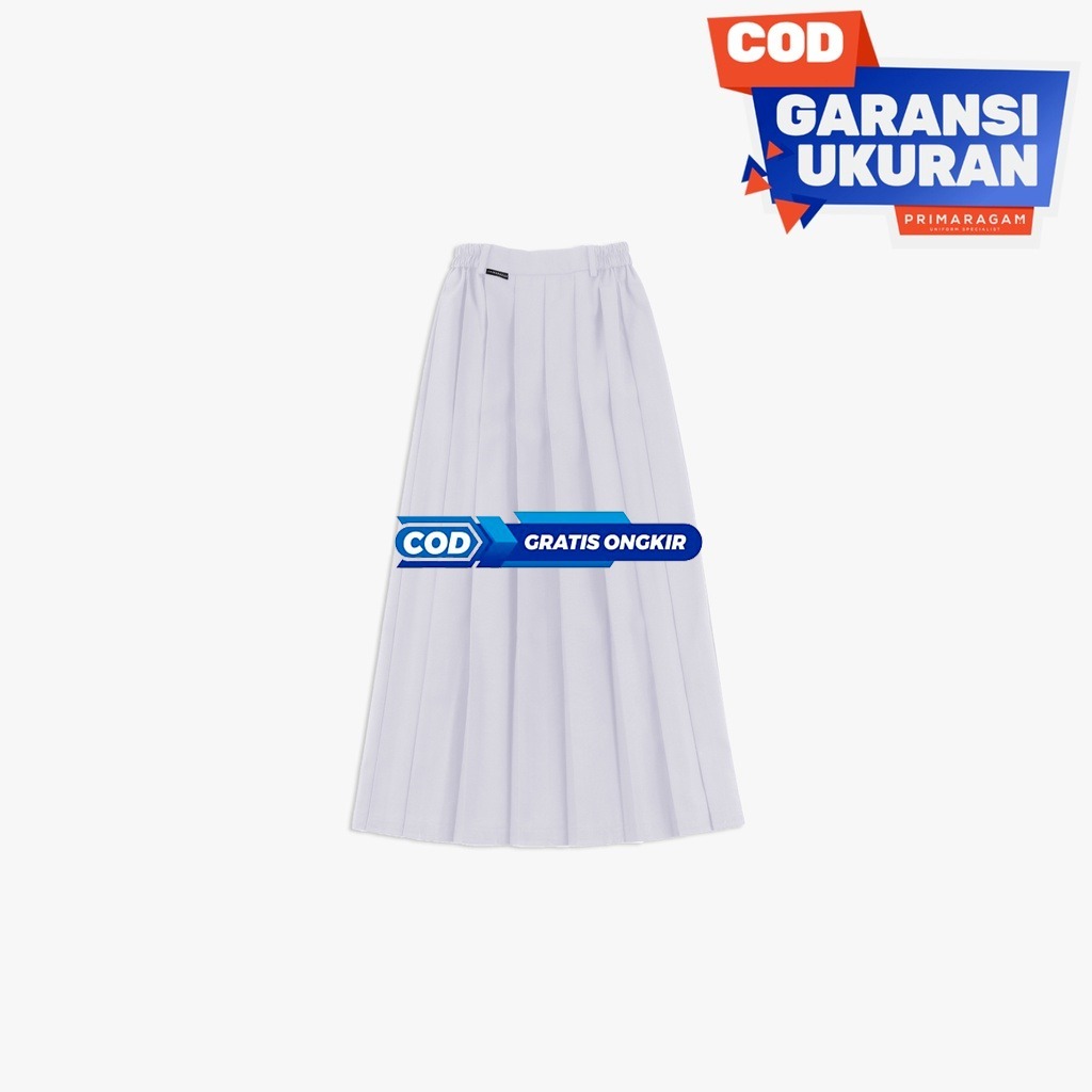 BAWAHAN ROK PANJANG SD ANAK PEREMPUAN SEKOLAH PUTIH REMPEL HARGA TERJANGKAU