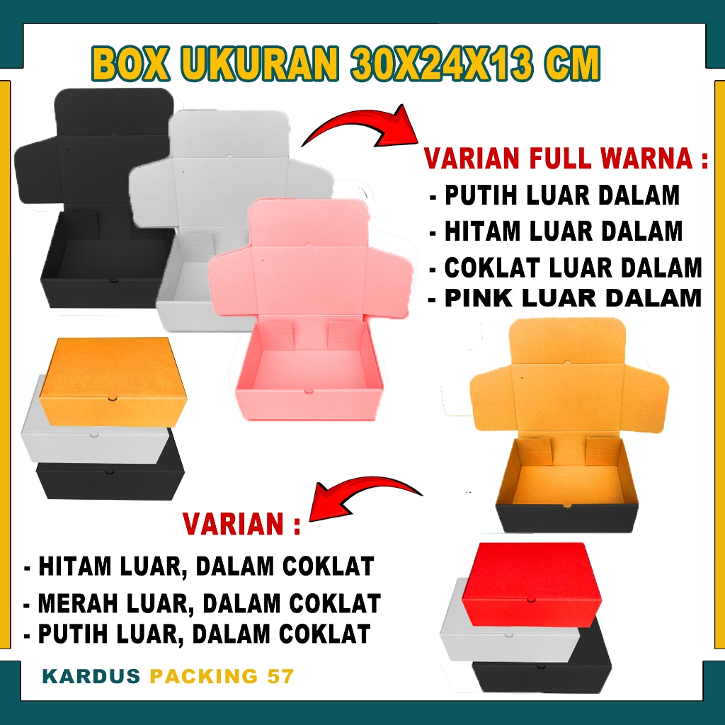 

Box 30x24x13 Cm / Box Lipat Depan / Kotak Kado