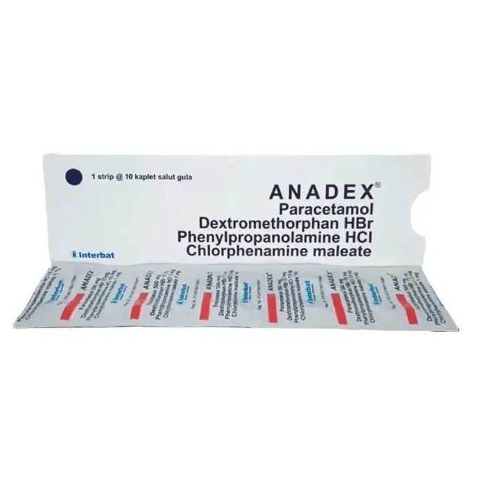 Anadex 100 Tablet -Obat Flu, Pilek, Hidung Tersumbat