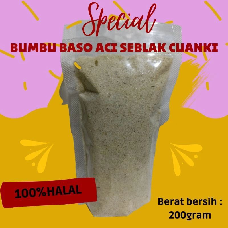 

Bumbu baso aci, cuanki dan seblak berat 200gr