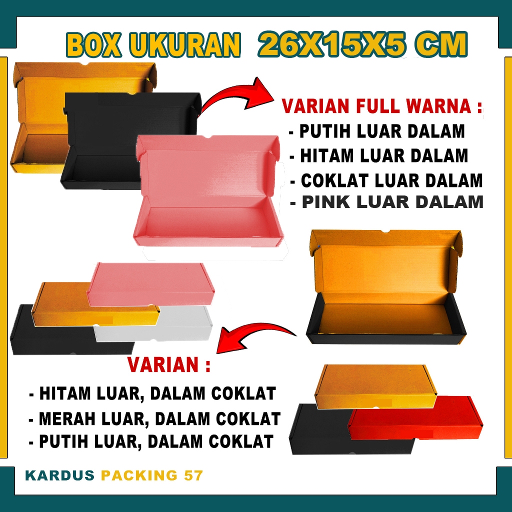 

Box 26x15x5 Cm LS / Box Lipat Samping/Karton Polos/Box Sarung/Box Songkok