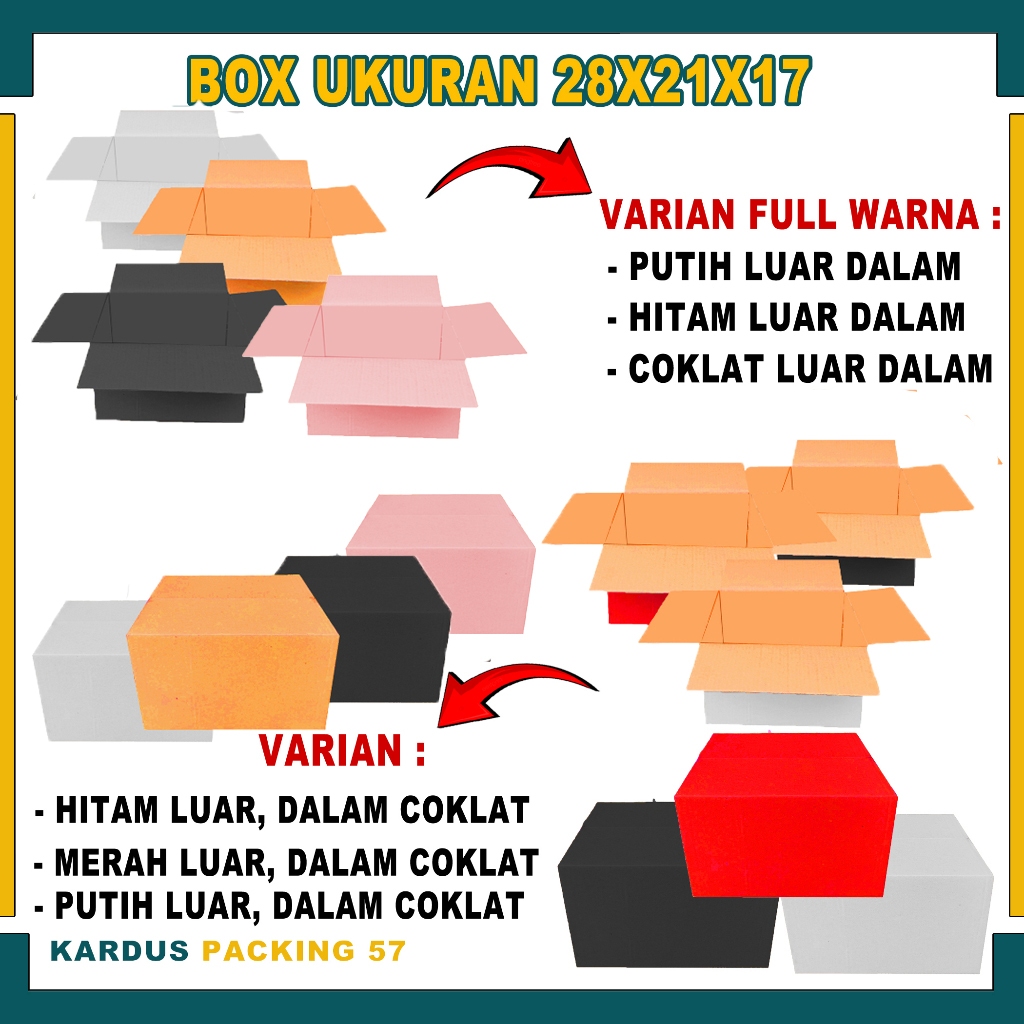 

Box 28x21x17 cm / Box Packing A1 / Kardus Polos