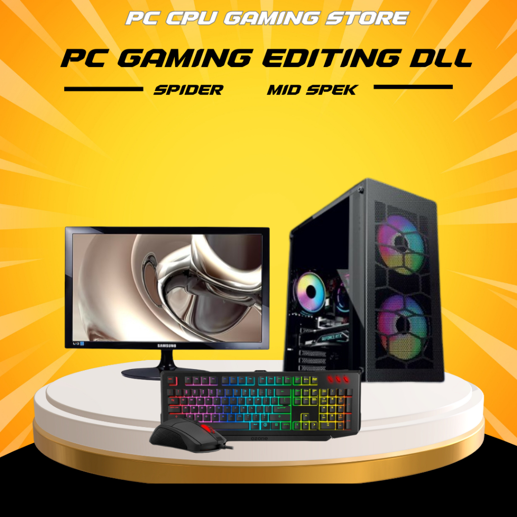 PC LENGKAP MONITOR PC GAMING  I5 3470 WITH SSD 120