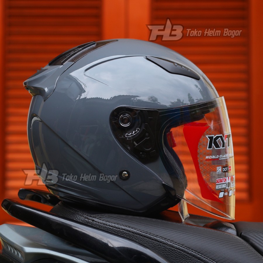 KYT Galaxy Slide Flat R Gorila Grey