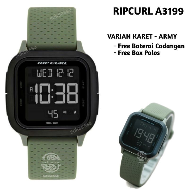 JAM TANGAN RIPCURL DIGITAL RUBBER / RIPCURL A3199 NEXT DIGITAL CORE SURF WATCH / JAM TANGAN PRIA WAN