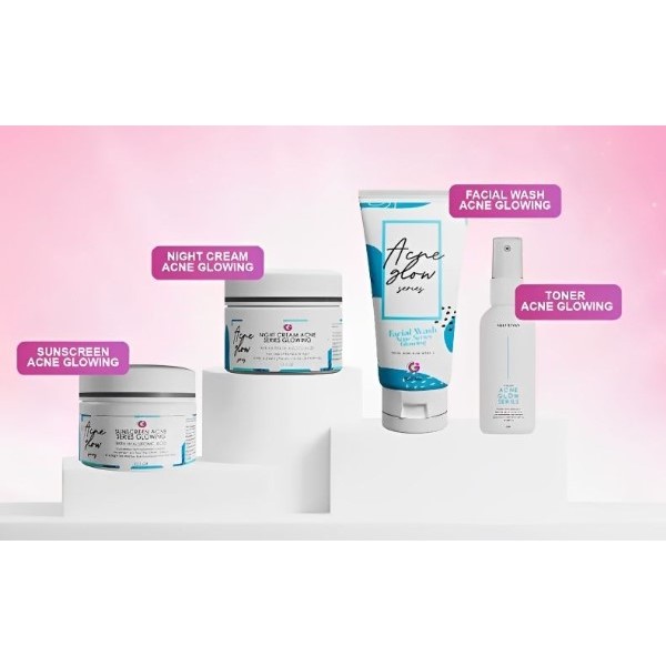 Skincare GLAFIDSYA SKIN PAKET  WHITENING  ACNE GLOW FLEK SERIES GLOWING SERIES (4in1)