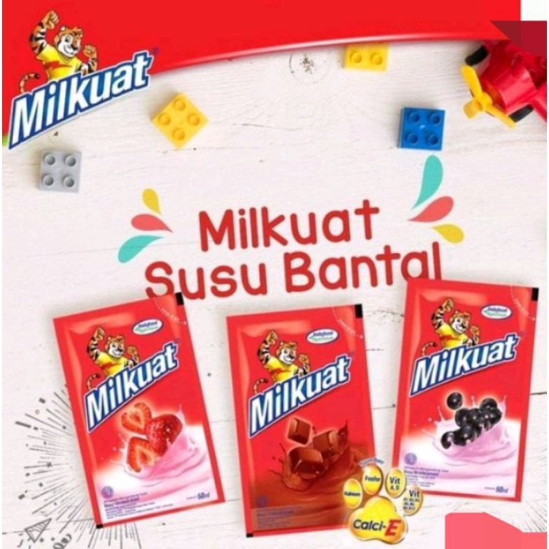 

Milkuat Susu Bantal 50ml paket 10 pcs Rasa Coklat dan Strawberry