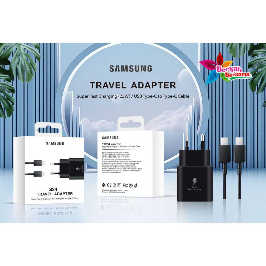 Cashan Charger tc Casan Samsung s24 25 watt & s24ultra 45 watt tipe c to c super fast Charging 25w&4