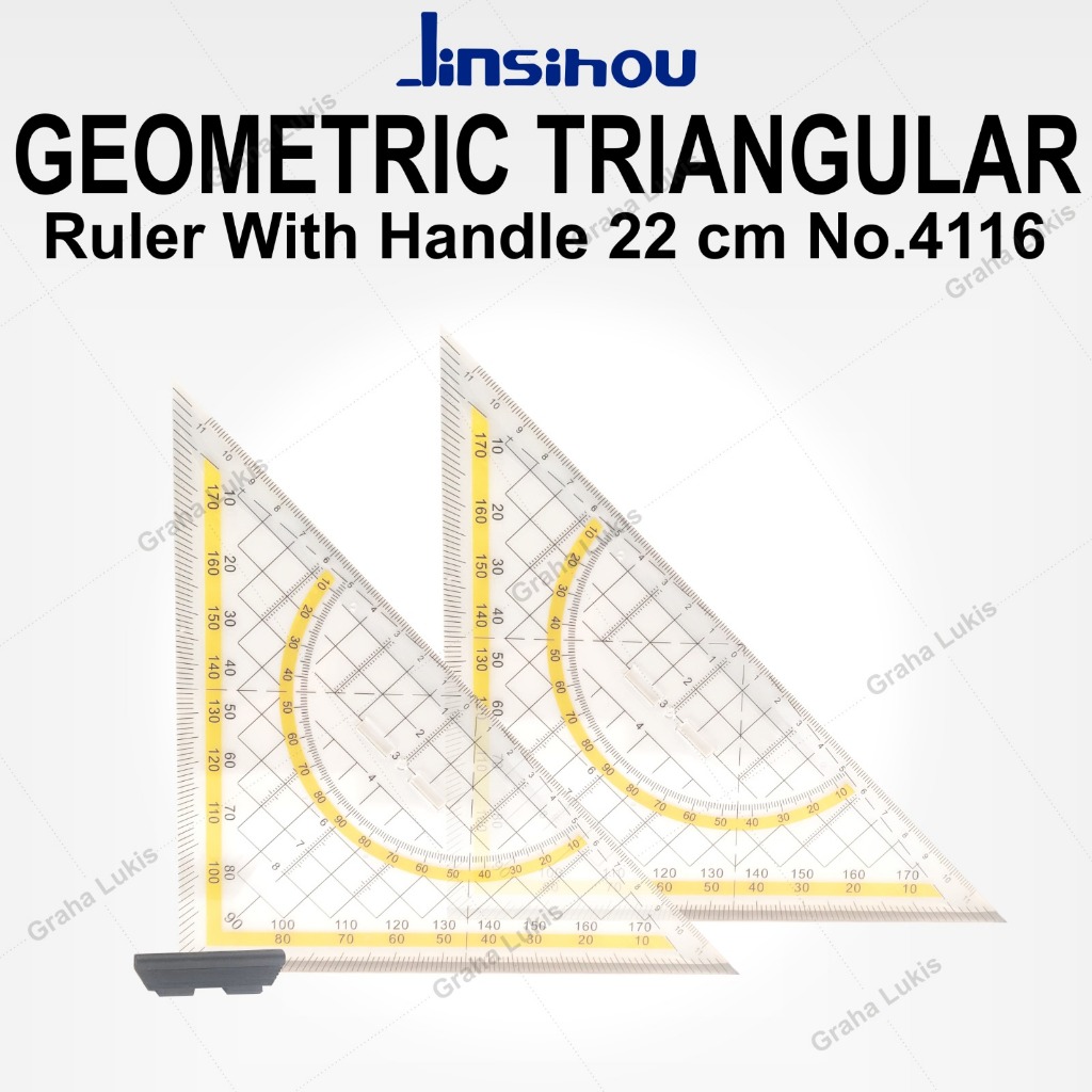 

PENGGARIS GEOMETRI JINSIHOU - 22 CM - PENGGARIS SEGITIGA PEGANGAN NO.4116