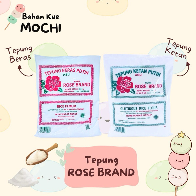 

Tepung Rose Brand 500gr / Tepung Beras Rose Brand / Tepung Ketan Rose Brand