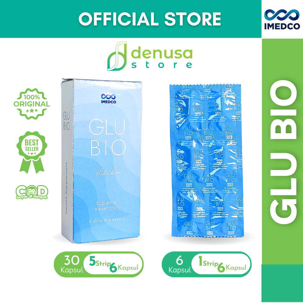 𝗗𝗘𝗡𝗨𝗦𝗔 - IMEDCO Glubio Glutathione | Suplemen Kulit Cerah & Sehat dengan Antioksidan & Vitamin