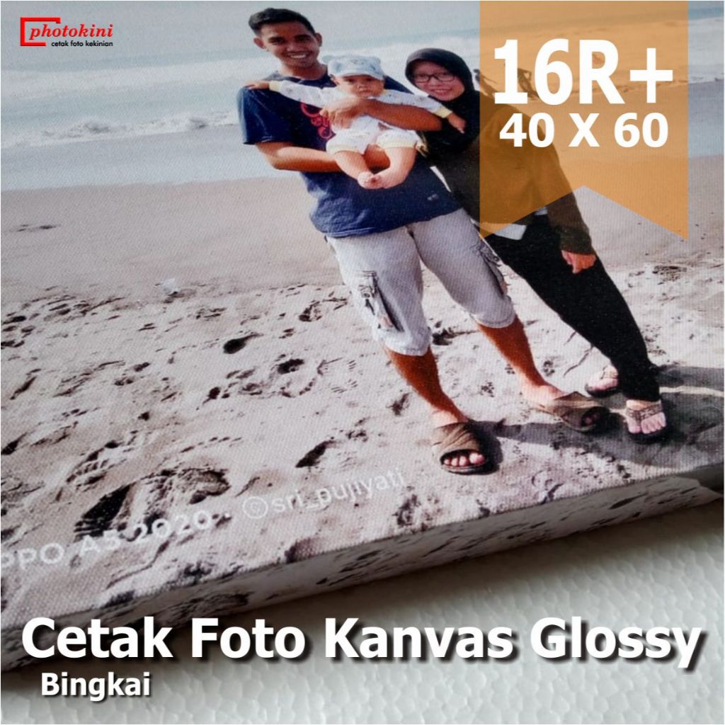 Cetak Foto Photo Kanvas Canvas Glossy 16R+ Bingkai