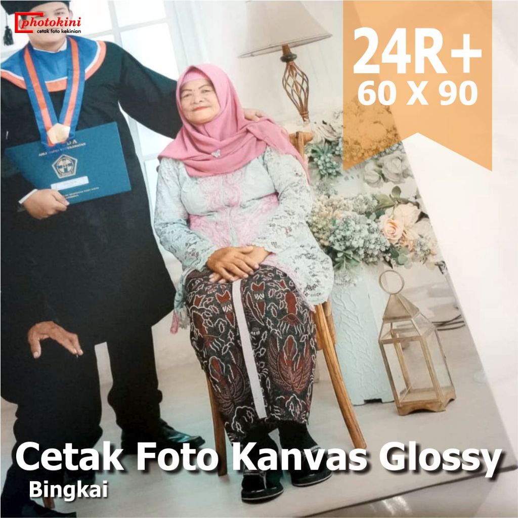Cetak Foto Kanvas Glossy 24R+ Bingkai