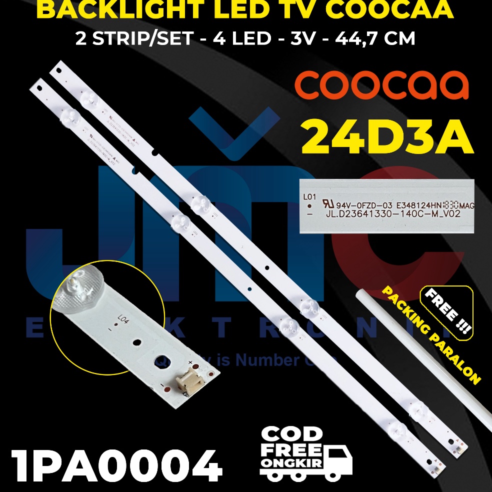 Backlight Tv Coocaa 24D3A Lampu led Coocaa 24 inch 4 mata kancing 4k 3v h F7V2