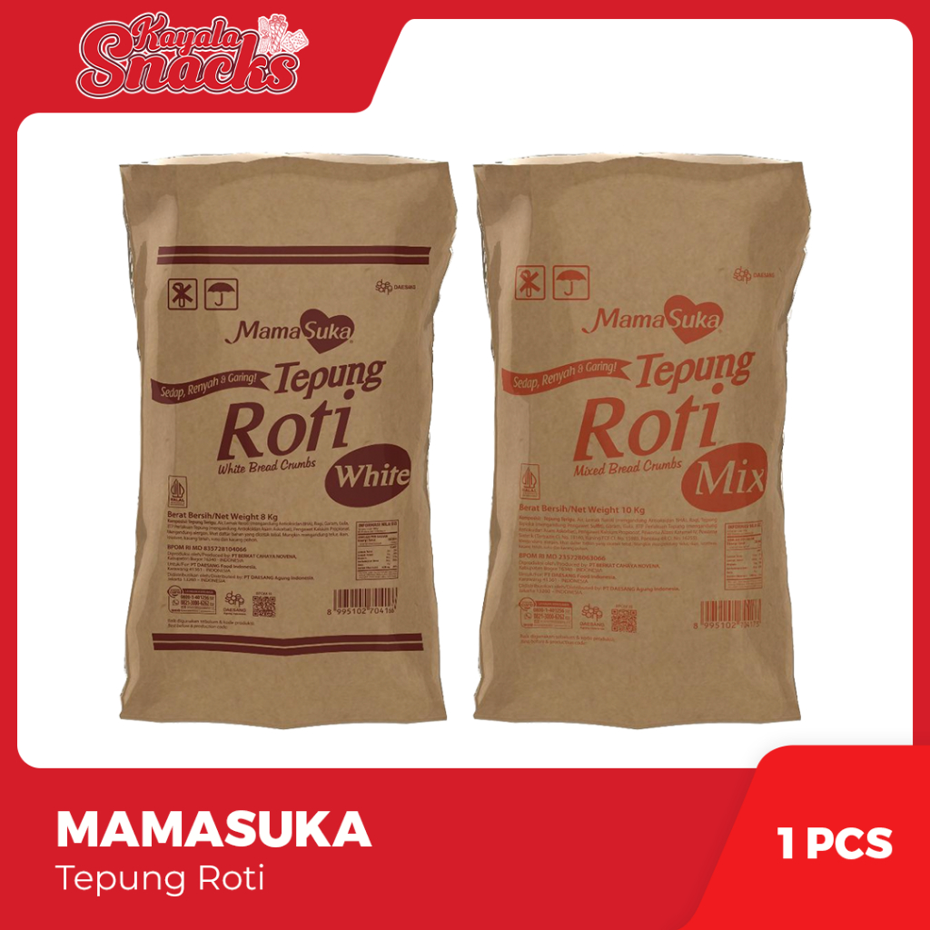 

MAMASUKA Tepung Roti White & White Bread Crumbs - 1 Karung