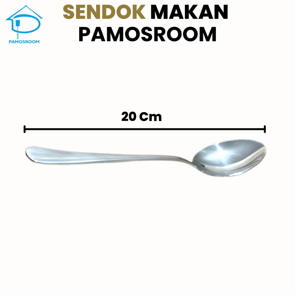 Pamosroom Sendok Garpu Stainless Sendok Korea Sendok Teh Kopi Sendok Makan Kue Dessert Sendok Hotel 