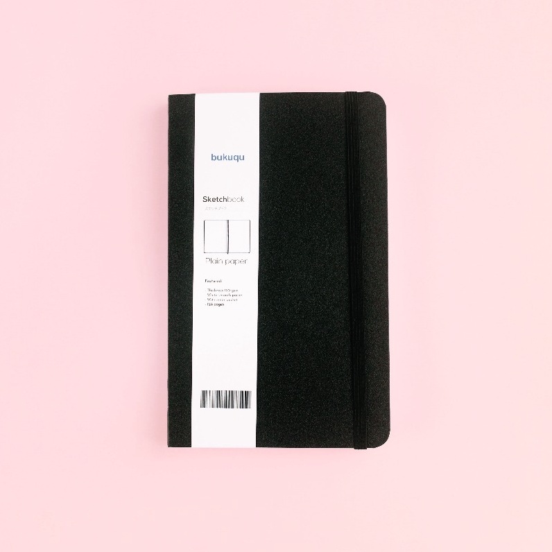 

bukuqu Sketchbook A5 15 gsm Portrait Hardcover Notebook gambar Lukis Cat Air tebal b E3K6
