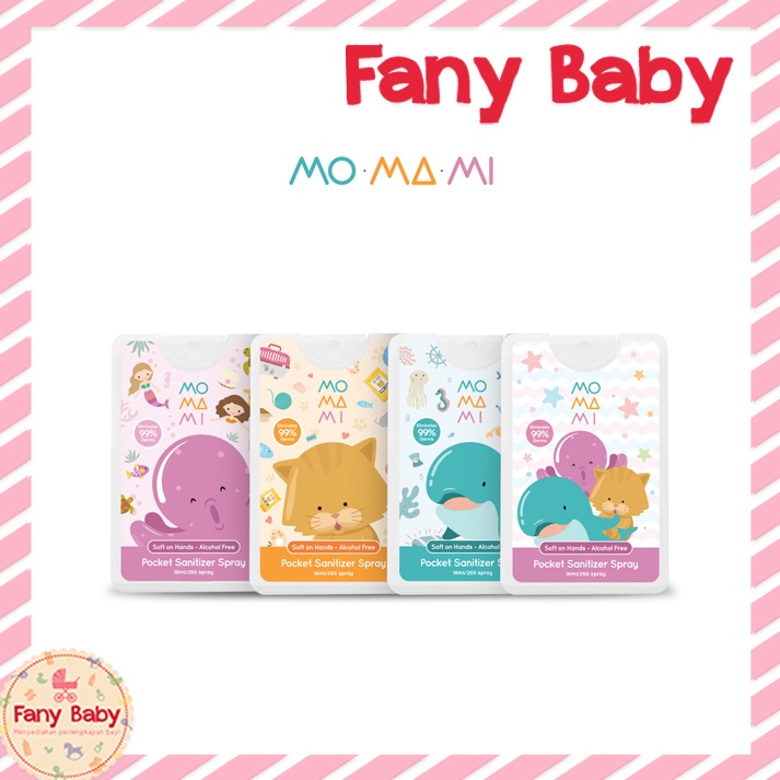 EKSKLUSIF MOMAMI POCKET SANITIZER SPRAY 18ML