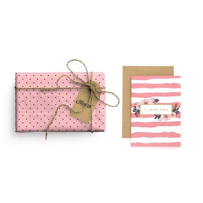 

READY STCOK Paket Kertas Kado Kartu Valentine Harvest Gift Set Vintage Dots