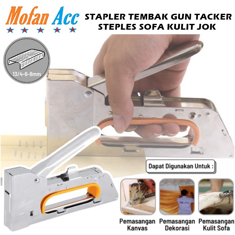

Stapler Tembak Gun Tacker 13468mm Powerful Staples Steples Cekrekan Stepler Pengokot Buku Kayu Alat Jepret Pemasangan Sarung Sofa Jok Kulit Kendaraan Motor Dekorasi Canvas Kain Wallpaper j T7T6