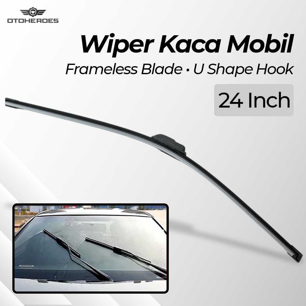 TERMURAH APEN 2pcs Wiper Kaca Mobil Semua Ukuran Blade Frameless U Shape Hook Bisa Semua Merk Mobil 