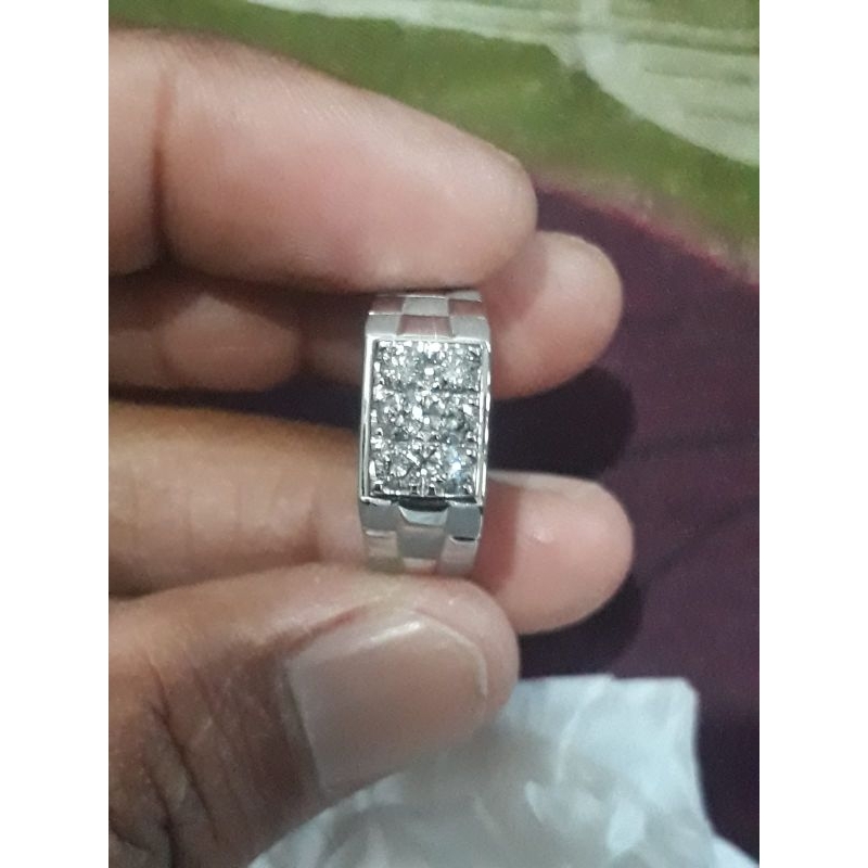 cincin perak berlian buat pria