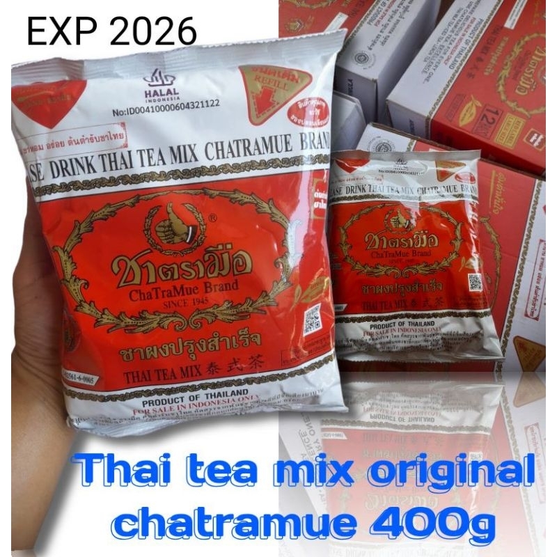 

THAI TEA MIX // 1 BKS // TEA THAILAND MERK CHATRAMUE ORIGINAL 400g // sudah BPOM resmi & logo halal