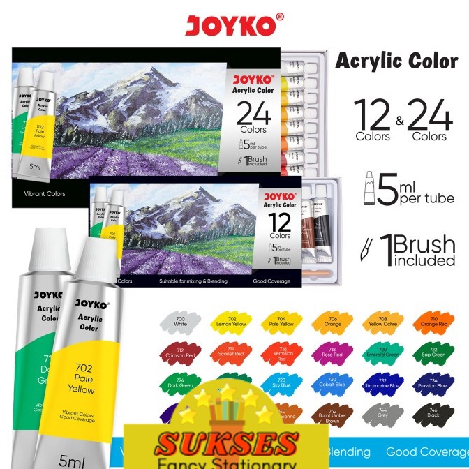 

Cat Akrilik Acrylic Color Joyko ACC5ML j CO9